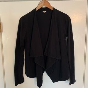 J.Crew Black Wrap Front Cardigan